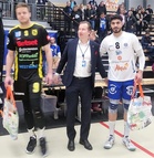 Ottelun palkitut KyKy-Betset: Tommi Siirilä, Akaa-Volley: Mohammadreza Beik.