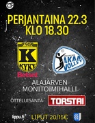 Miesten Mestaruusliigan 4. Puolivälierä Ottelu KyKy-Betset vs Akaa-Volley Pe 22.3. Klo: 18:30 Alajärven Monitoimihallilla