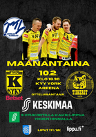 KyKy-Betset vs Tiikerit Ma 10.2. Klo: 18:30. Keskimaan Isännyysottelu!