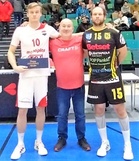 Ottelun palkitut TUTO Volley: Tuomas Siirilä, KyKy-Betset: Mauri Kurppa.