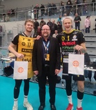 Ottelun palkitut Aleksander Rastamo, Savo Volley, Andris Sirjakovs, KyKy-Betset.